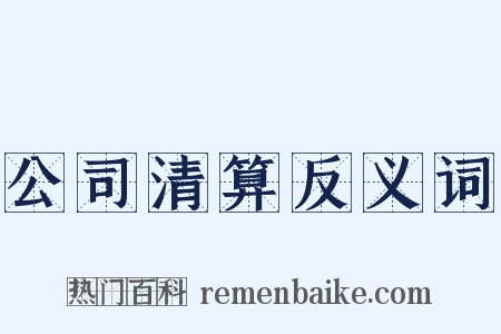 公司清算反义词是什么意思的图片
